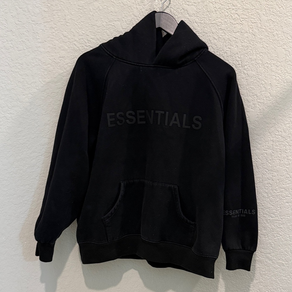 Essentials Black Essentials Hoodie Medium - image 1